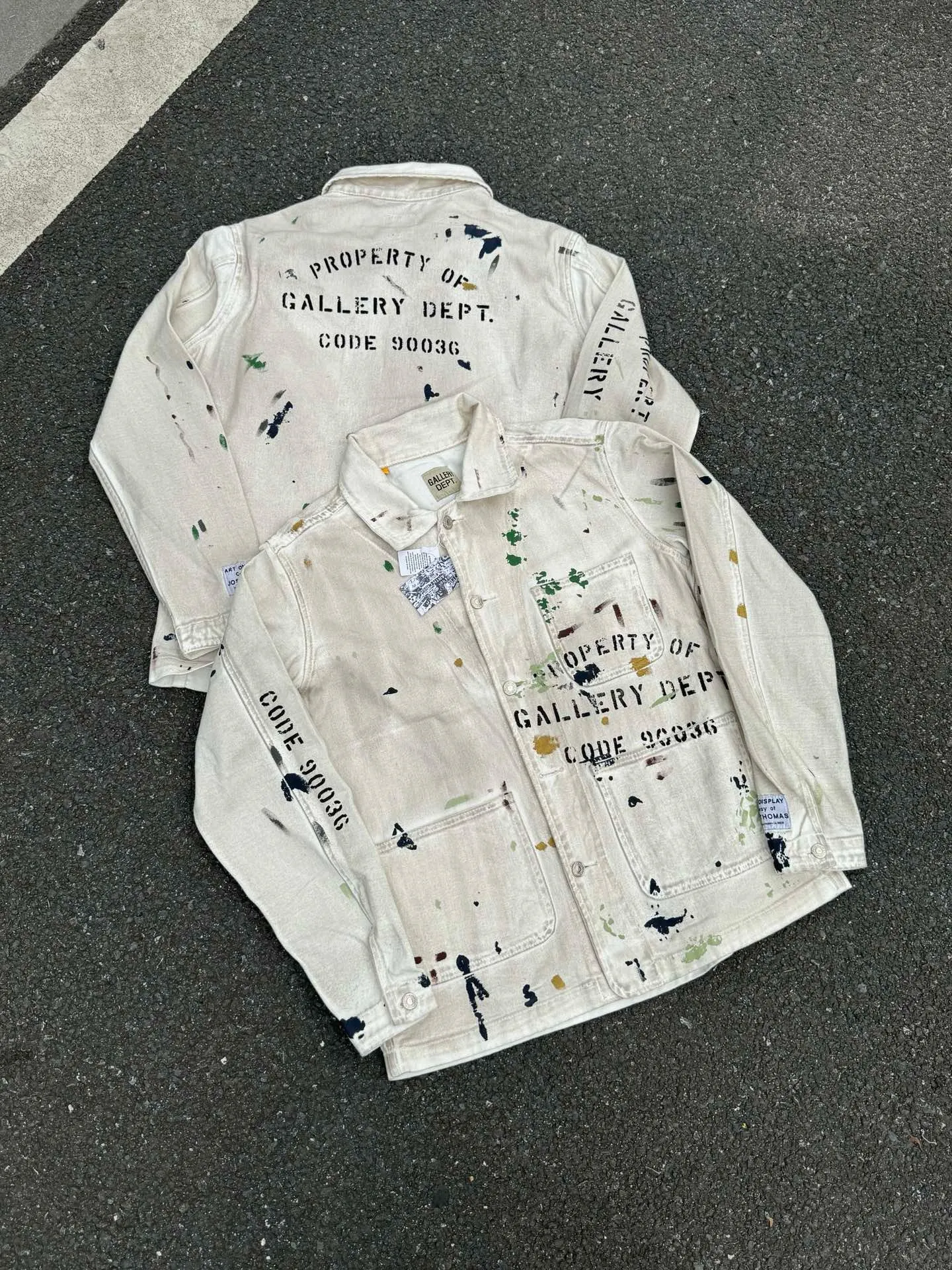 P300💰G44 Gallery Dept EP Jacket Hand-painted graffiti jacket American high street zipper jacket Size: S-XL